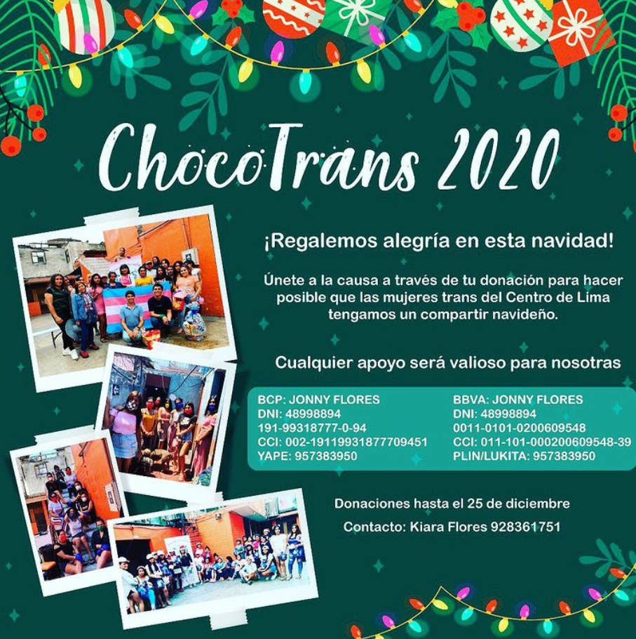 chocotrans 2020 personas trans de lima peru empoderadxs